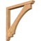 Ekena Millwork Imperial Slat Smooth Bracket w/ Offset Brace, Western Red Cedar, 5 1/2"W x 48"D x 48"H BKT0604X48X48IMP06SWR - alternate 1